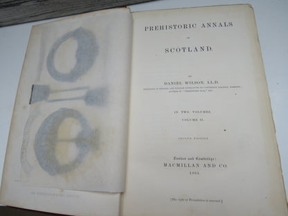 Prehistoric Annals of Scotland By Daniel Wilson 1863 In Two Volumes