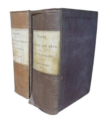 Treatise on Husband and Wife According to the Law of Scotland by Patrick Fraser Volumes I and II, 18 book front cover