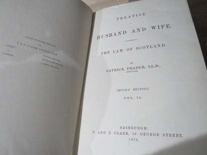 Treatise on Husband and Wife According to the Law of Scotland by Patrick Fraser Volumes I and II, 18 book image 9