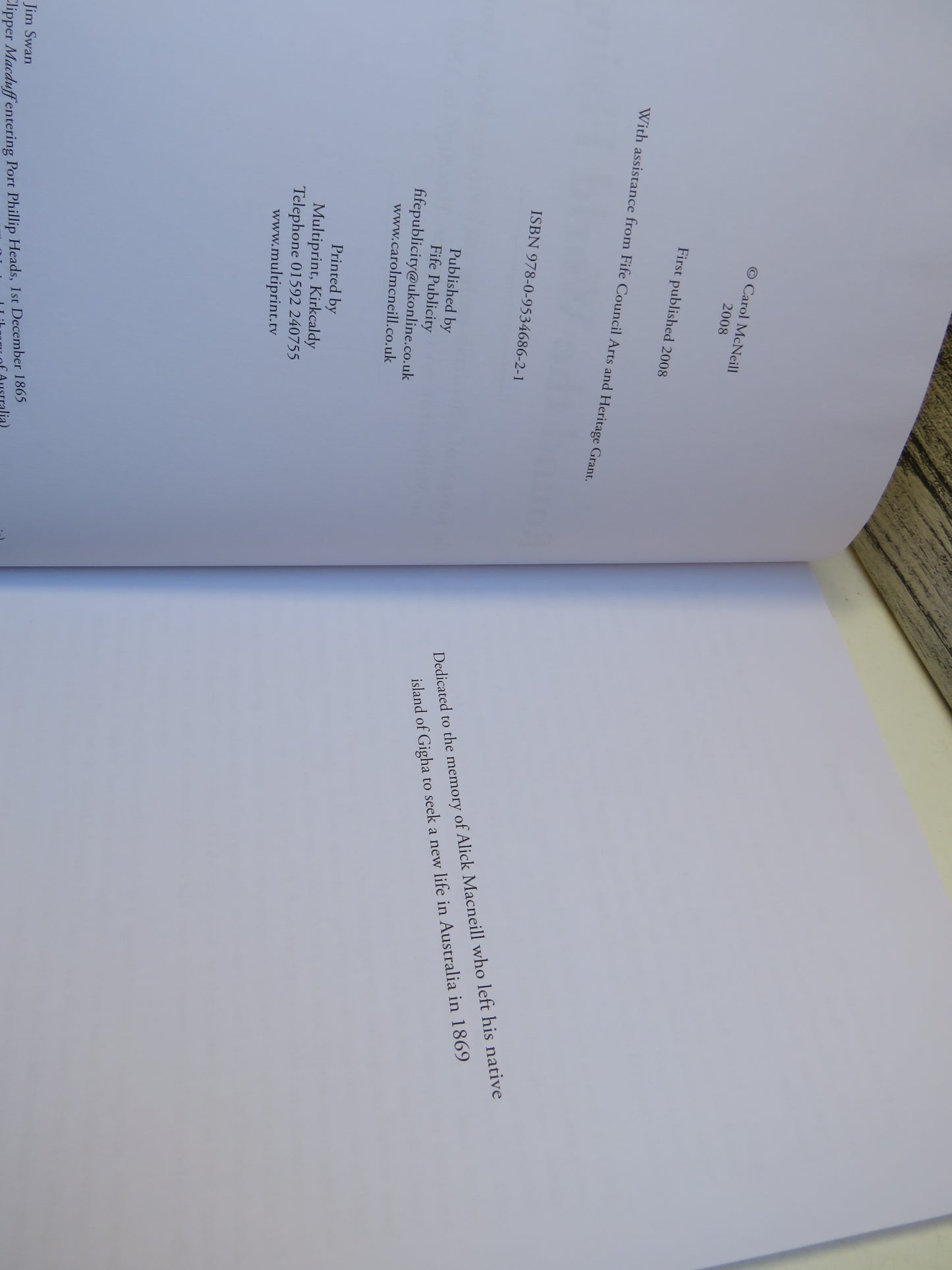 Round The World Flying The Journal of a Scottish Emigrant's Voyage From London To Melbourne On The Clipper Macduff In 1869 Edited By Carol McNeill 2008