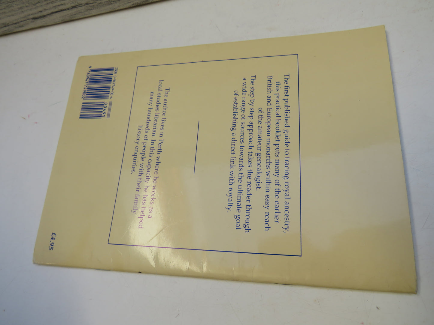 Tracing Your Royal Ancestors A Guide For Those of Scottish or English Descent By Jeremy Duncan 1994