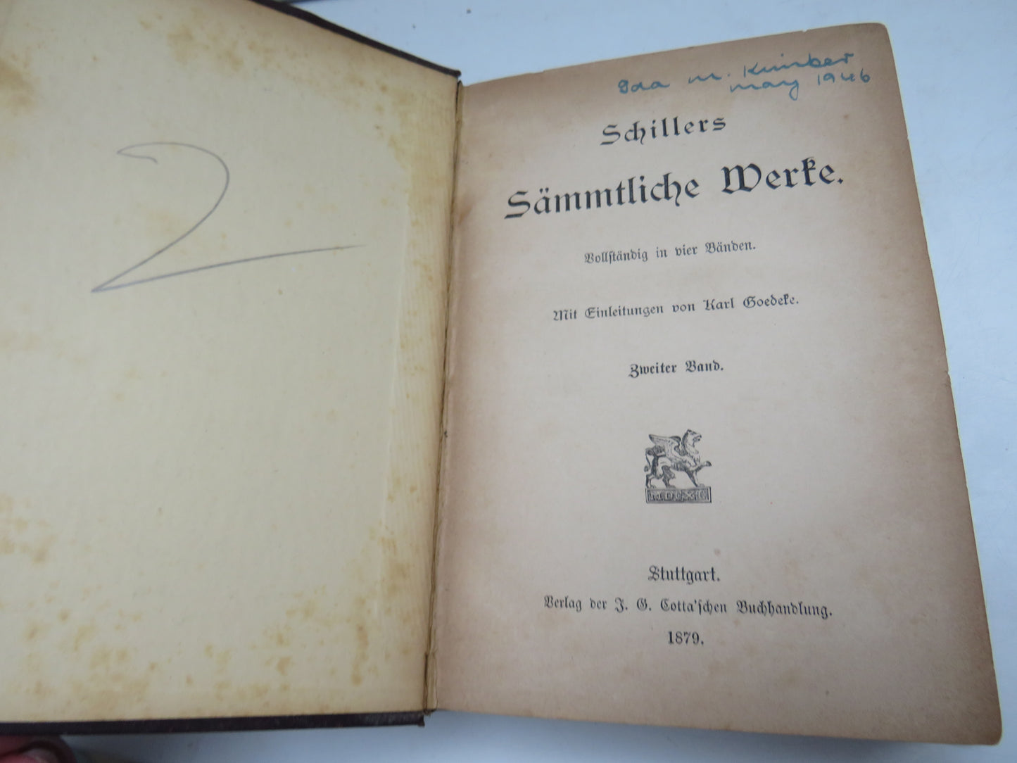 Schillers Sammtliche Werke By Friedrich von Schiller 1879 Antique German Book
