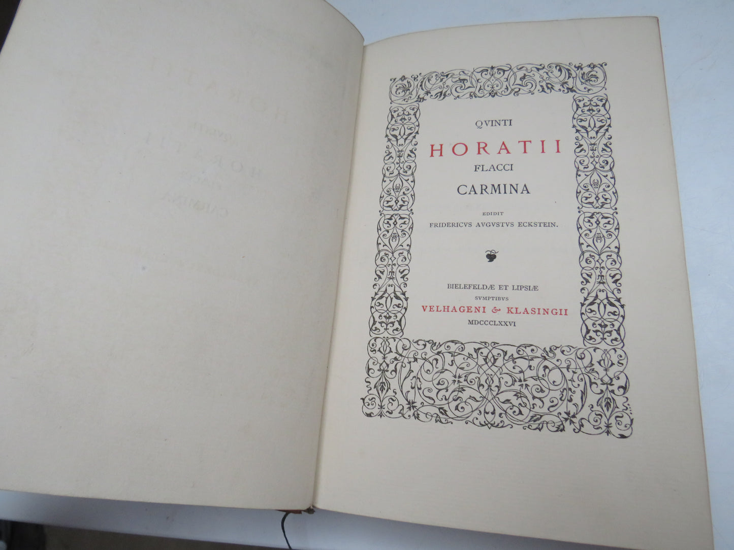 Qvinti Horatii Flacci Carmina 1876