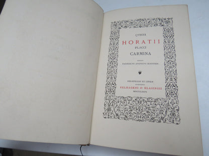Qvinti Horatii Flacci Carmina 1876