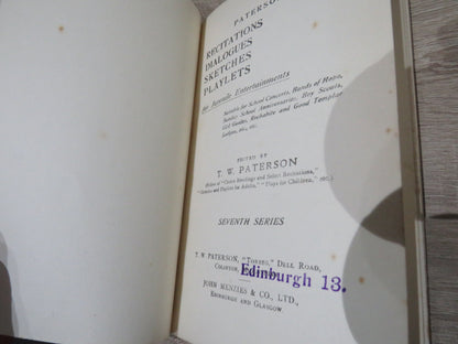 Paterson's Recitations, Dialogues, Playlets for Juvenile Entertainments, 1909 book image 6