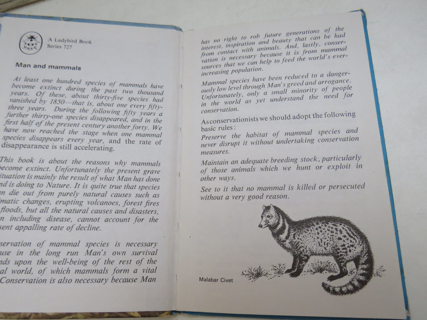 Disappearing Mammals by John Leigh-Pemberton, 1973,  A Ladybird Conservation Book