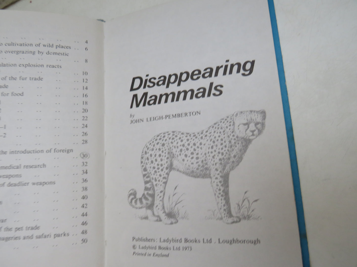 Disappearing Mammals by John Leigh-Pemberton, 1973,  A Ladybird Conservation Book