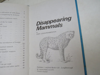 Disappearing Mammals by John Leigh-Pemberton, 1973,  A Ladybird Conservation Book book image 4