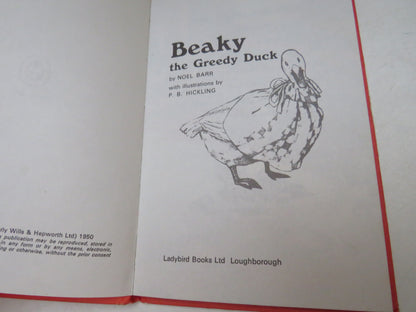 Beaky The Greedy Duck by Noel Barr, with Illustrations by P. B. Hickling, 1950 book image 3