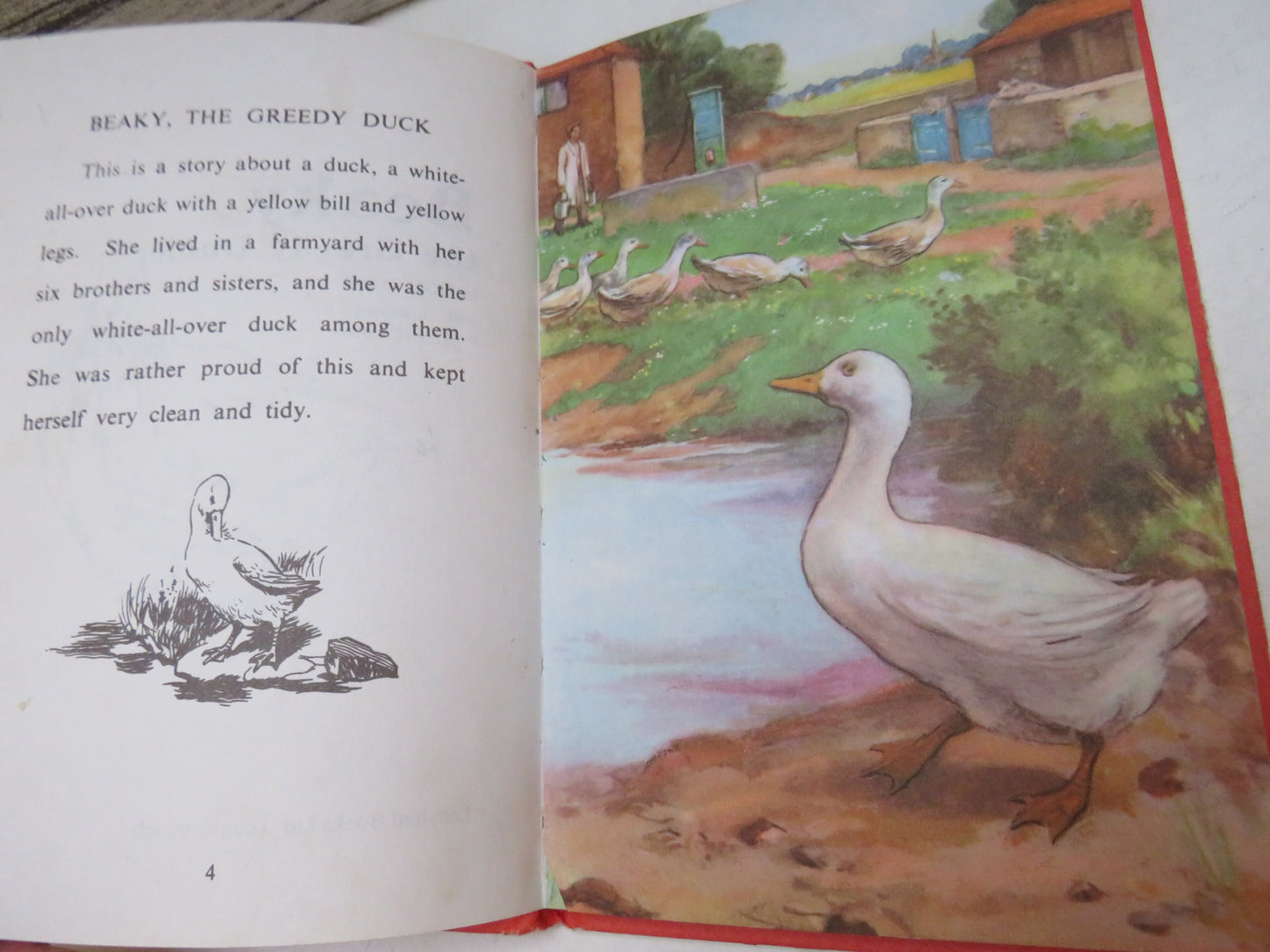 Beaky The Greedy Duck by Noel Barr, with Illustrations by P. B. Hickling, 1950