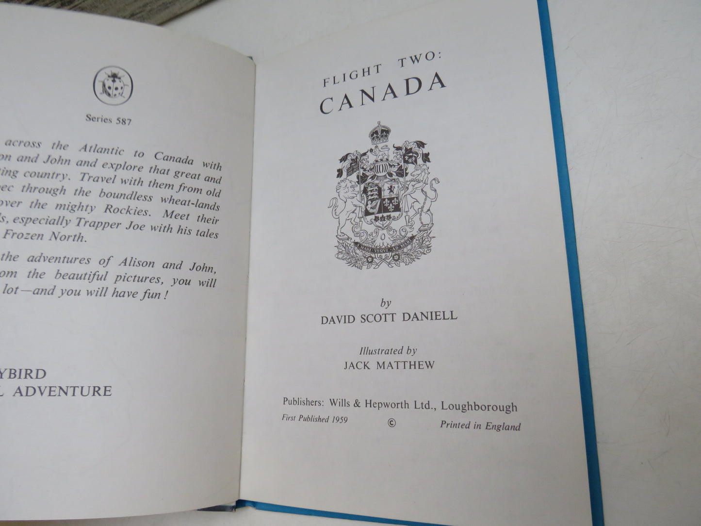 Flight Two Canada by David Scott Daniell, Illustrated by Jack Matthew, 1959, A Ladybird Book of Travel