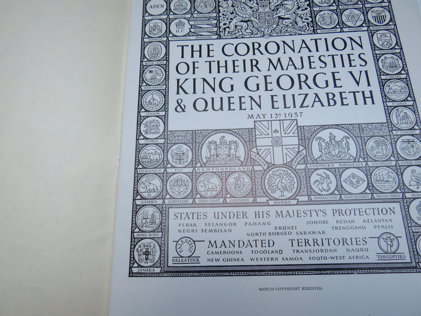 The Coronation of Their Majesties King George VI & Queen Elizabeth Official Souvenir Programme