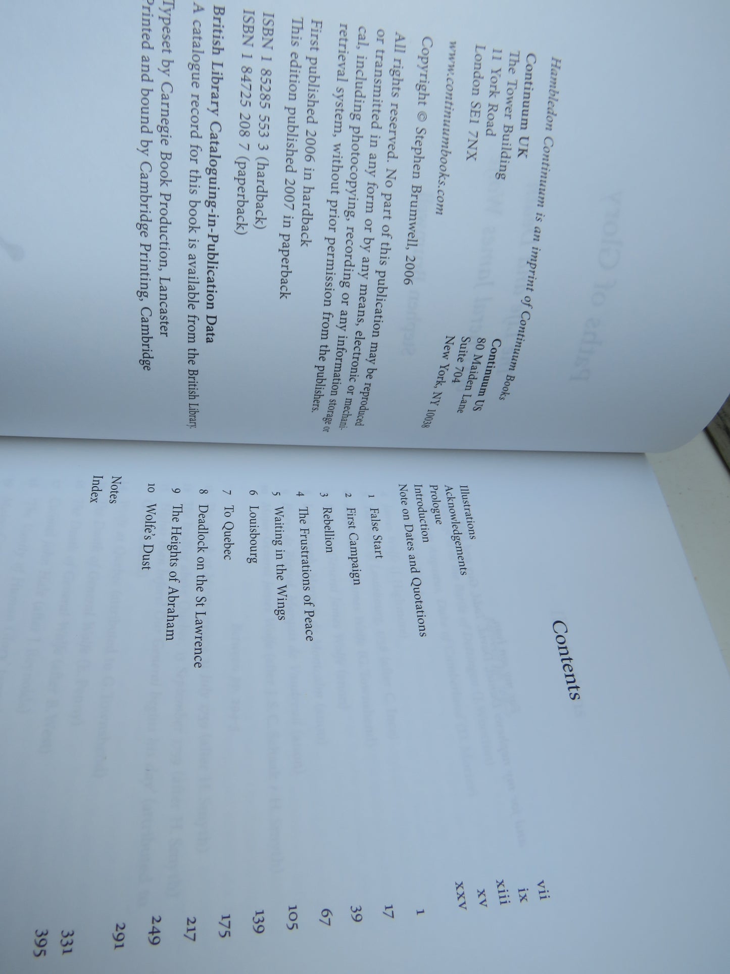 Paths of Glory The Life and Death of General James Wolfe By Stephen Brumwell 2007