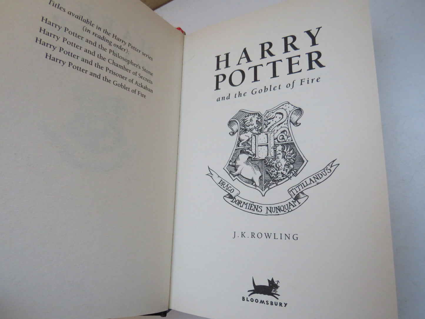 Harry Potter and The Goblet of Fire By J.K. Rowling 2000