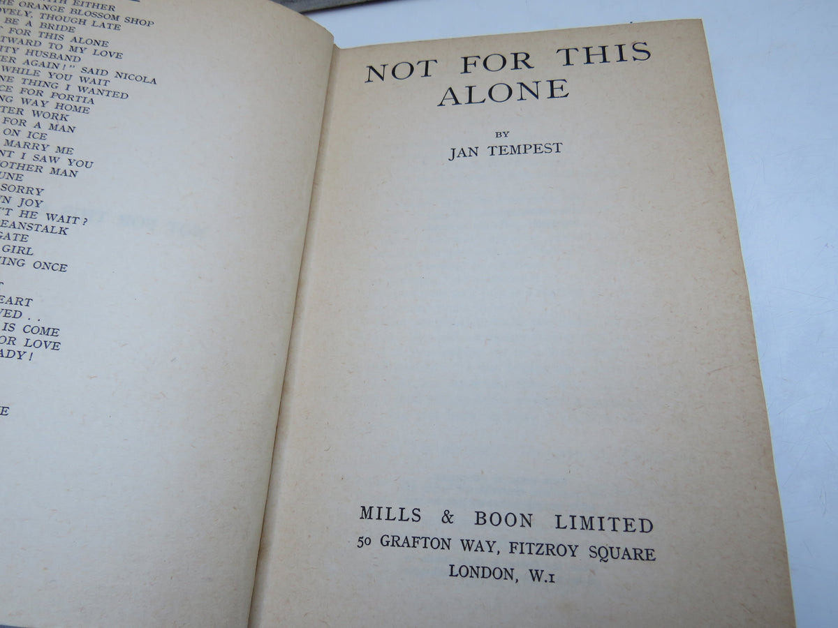 Not For This Alone By Jan Tempest 1946 book image 4