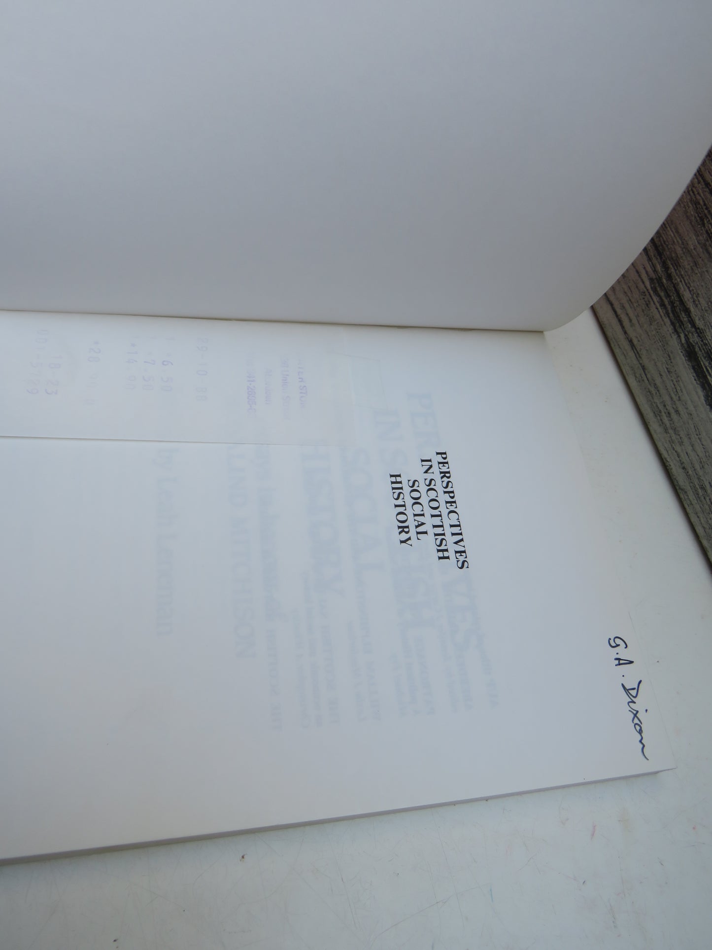 Perspectives In Scottish Social History Essays In Honour of Rosalind Mitchison 1988
