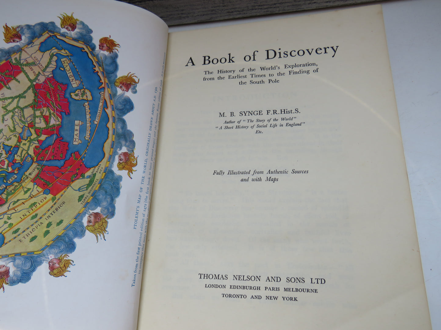 A Book of Discovery, The History of the World's Exploration from the Earliest Times to the Finding of the South Pole by M. B. Synge
