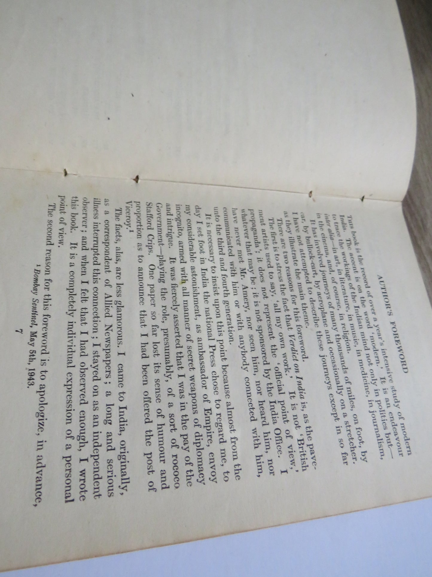 Verdict On India By Beverley Nichols 1944