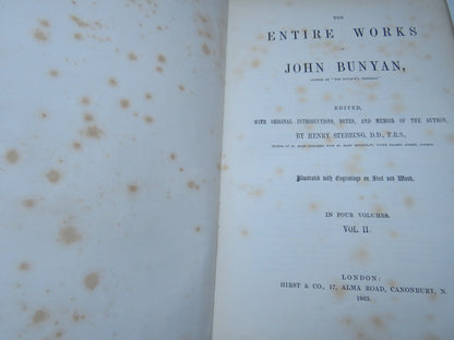 The Entire Works of John Bunyan Vol I & II 1863