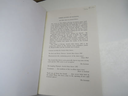 Three Kinds of Kissing And Other Scottish Writers 1993 Introduction By Tom Adair book image 3