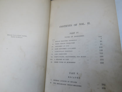 Secrets of The Prison-House Or Gaol Studies and Sketches By Arthur Griffiths 1894 Vol II