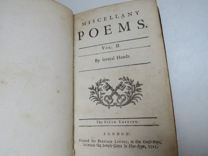 Miscellany Poems Vol. II by Several Hands, 1727 book image 5