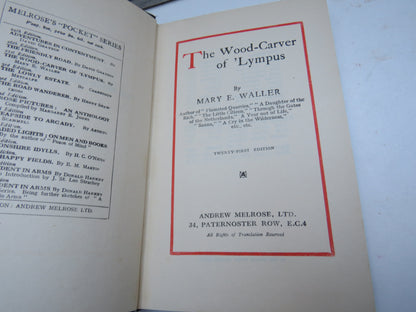 The Wood-Carver of Lympus By Mary E. Waller 1934