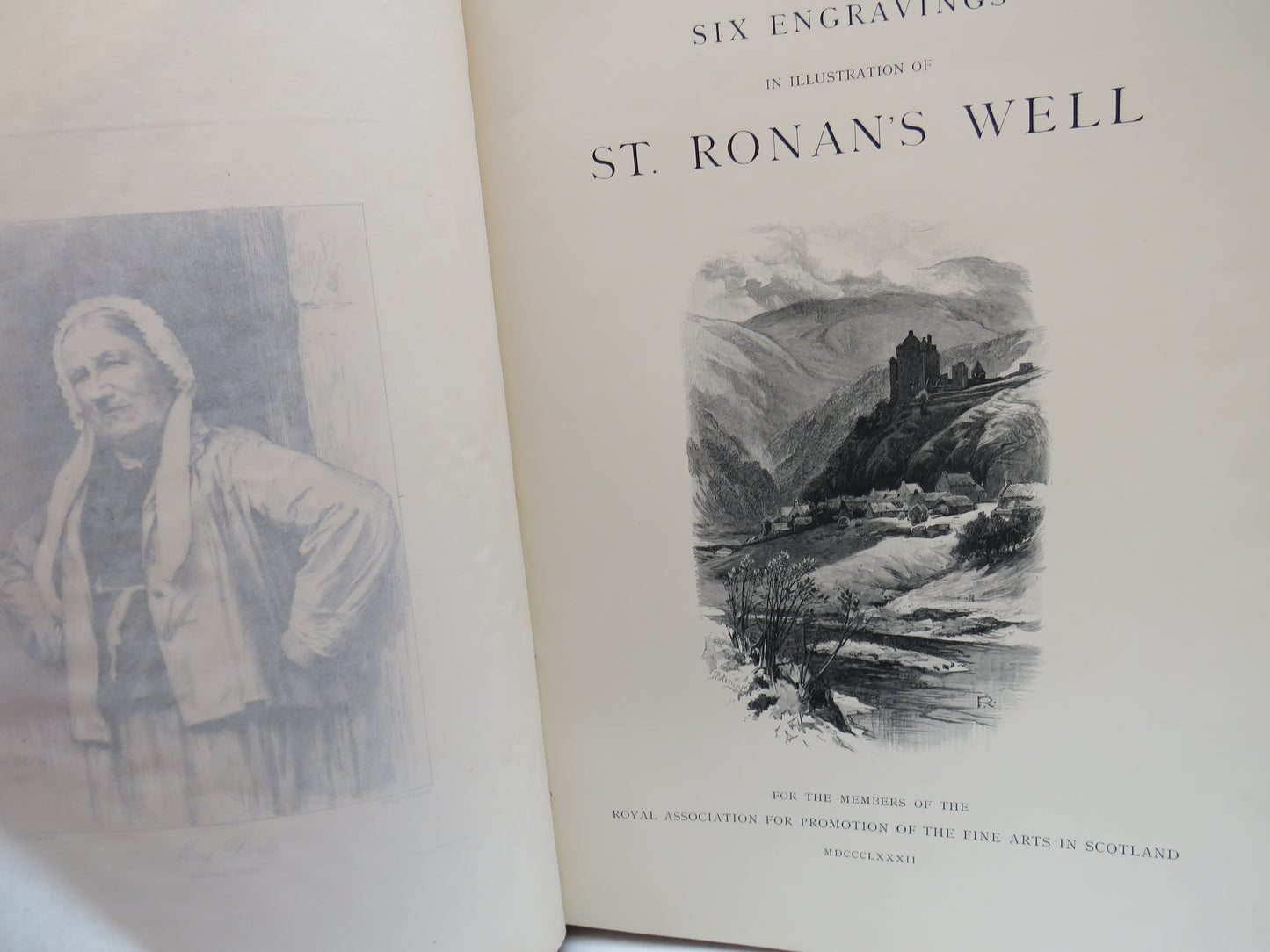 Six Engravings in Illustration of St. Ronan's Well, for the Members of the Royal Association for Promotion of the Fine Arts in Scotland,  1882