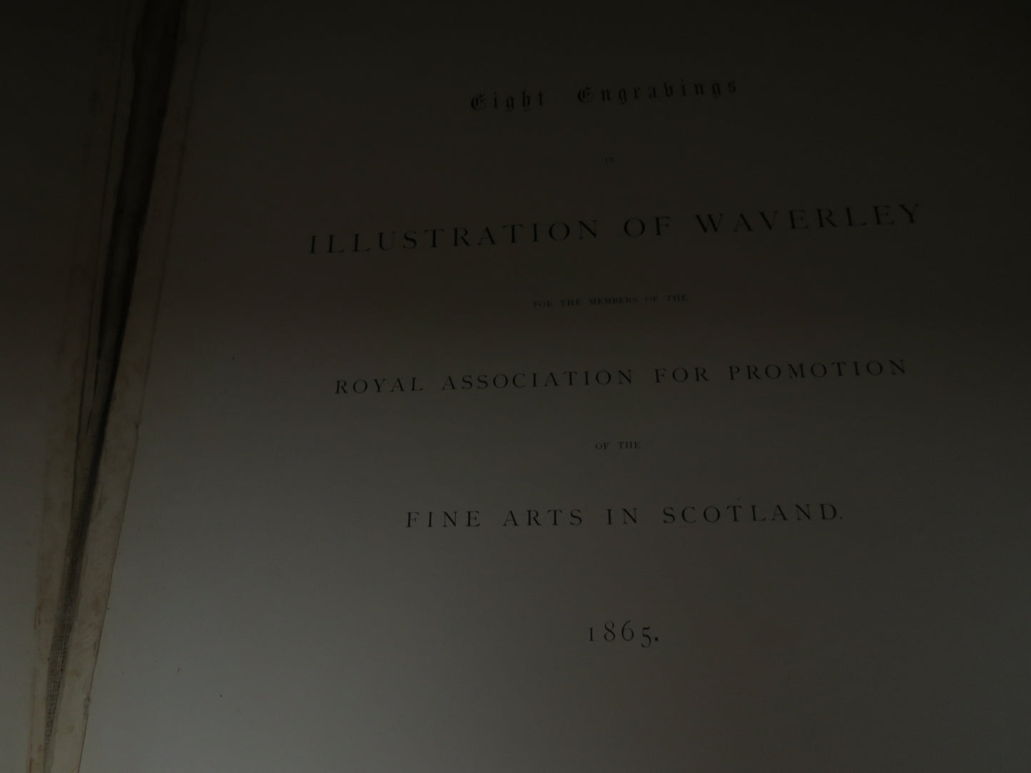 Eight Engravings in Illustration of Waverley for the Members of the Royal Association for Promotion of the Fine Arts in Scotland, 1865