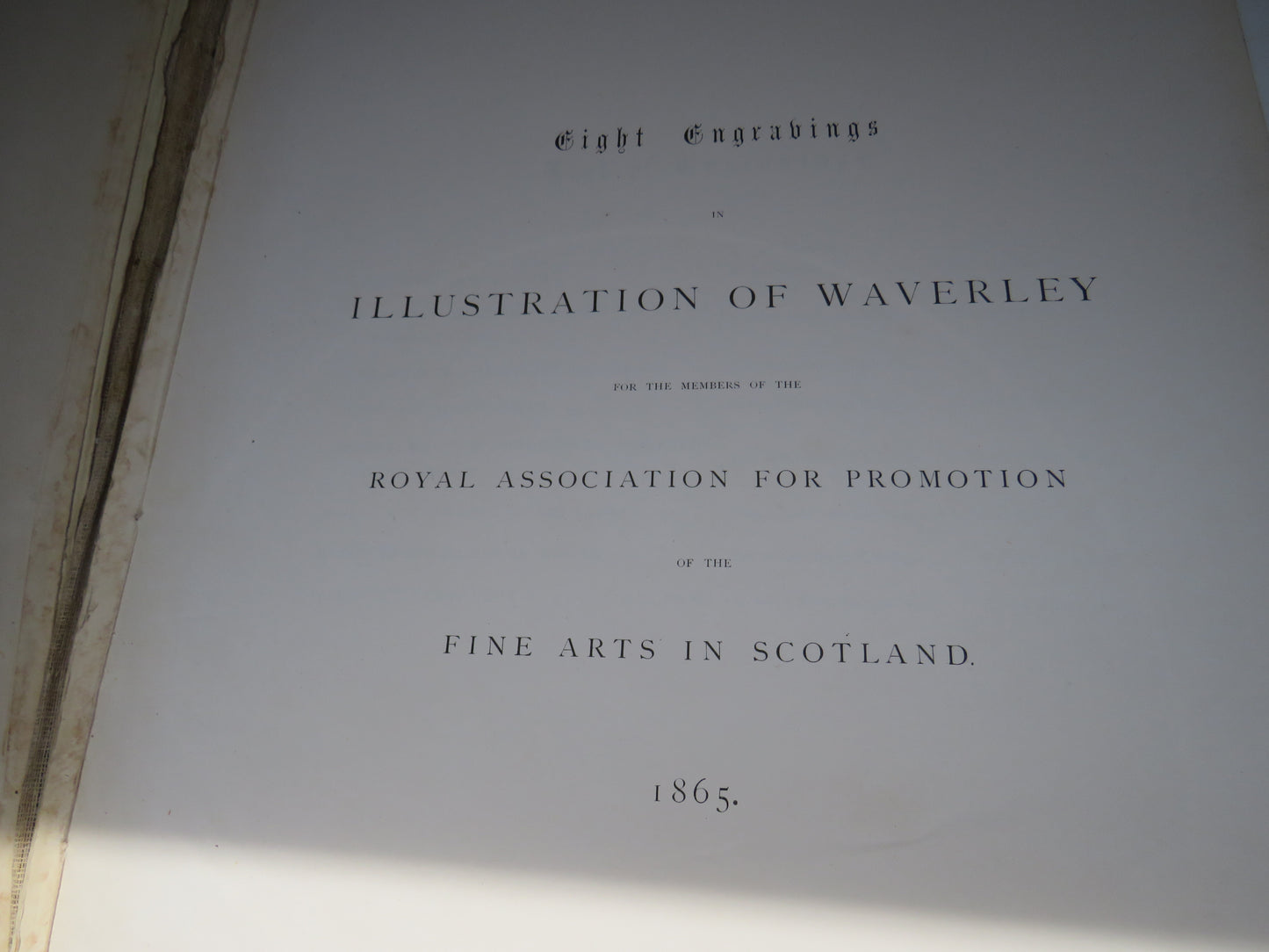 Eight Engravings in Illustration of Waverley for the Members of the Royal Association for Promotion of the Fine Arts in Scotland, 1865