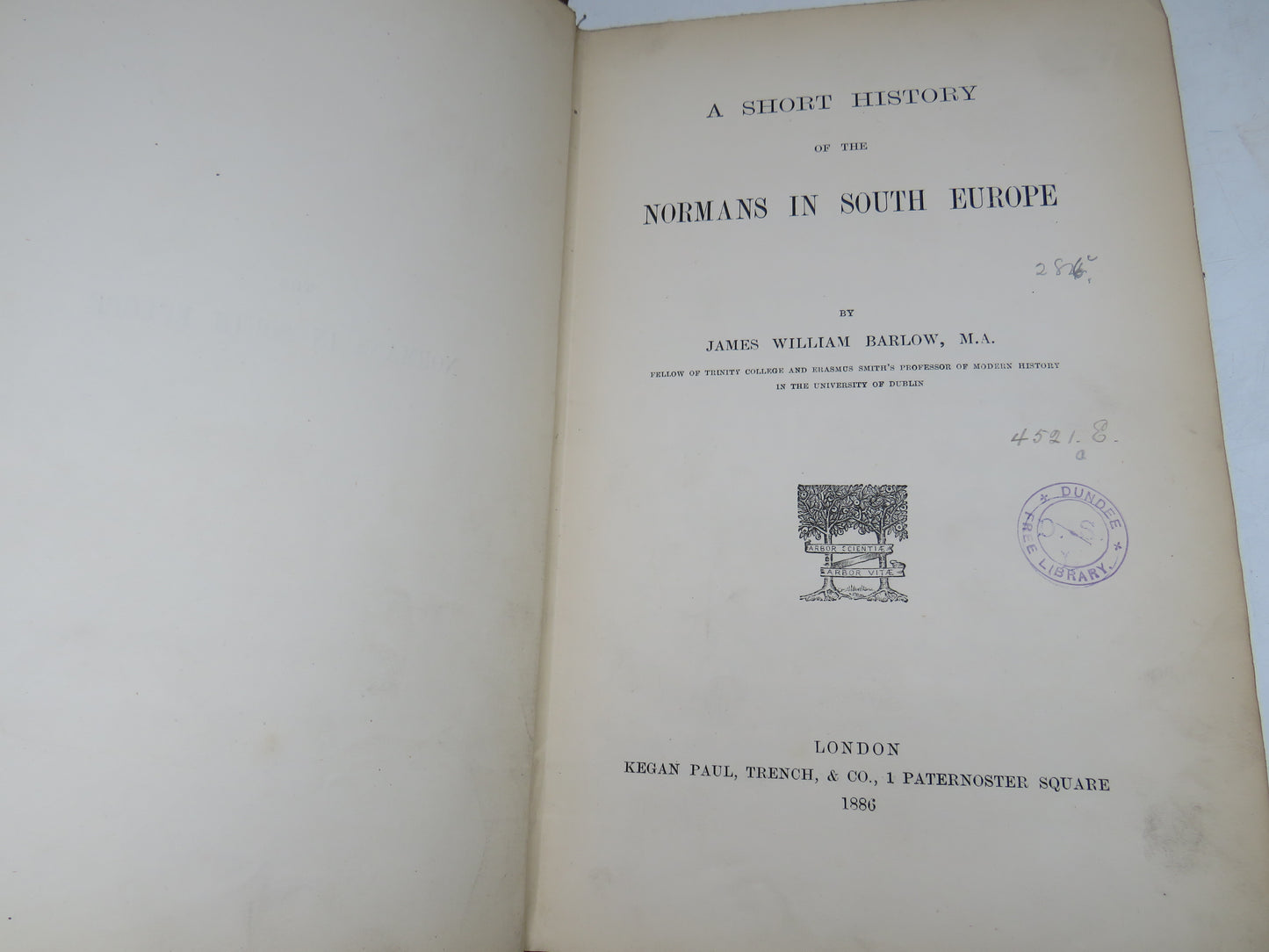 A Short History of the Normans In South Europe By James William Barlow 1886