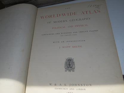 The World-Wide Atlas of Modern Geography, Political and Physical, containing 120 plates and complete book image 3