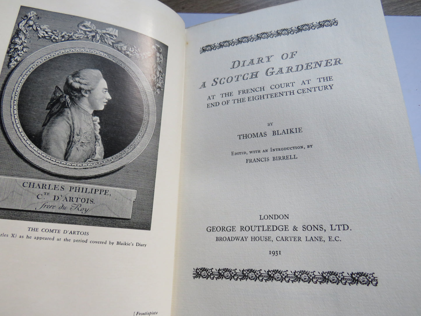 Diary Of A Scotch Gardener At The French Court At The End Of The Eighteenth Century By Thomas Blaikie 1931