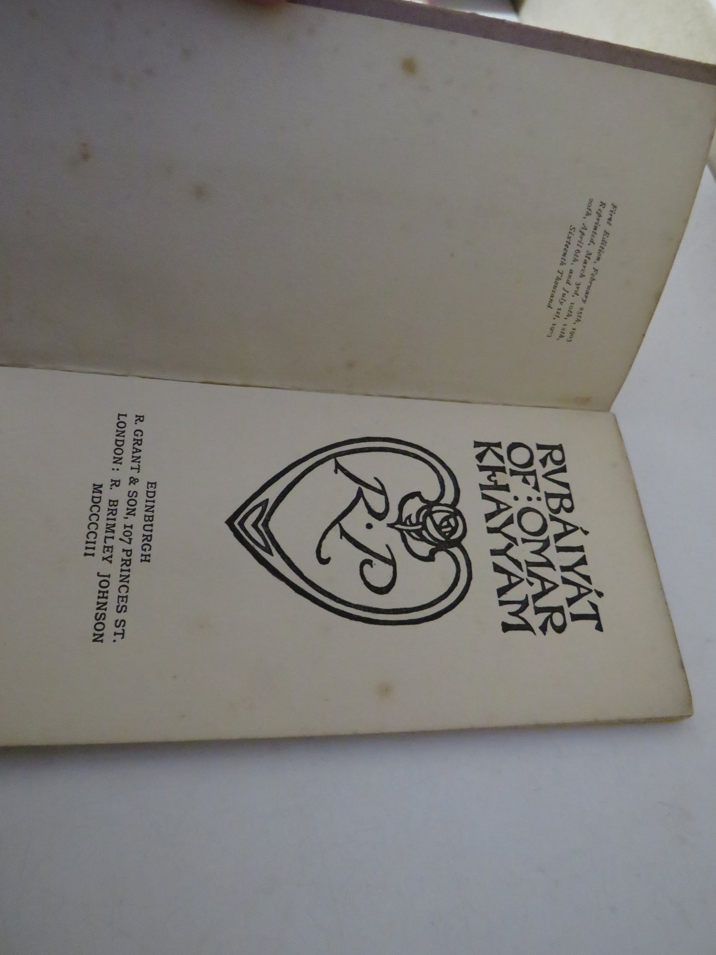 Rubaiyat of Omar Khayyam 1903