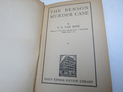 The Benson Murder Case By S.S. Van Dine