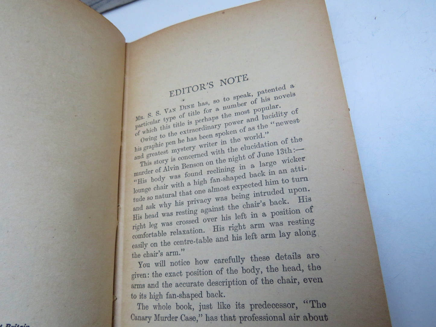 The Benson Murder Case By S.S. Van Dine
