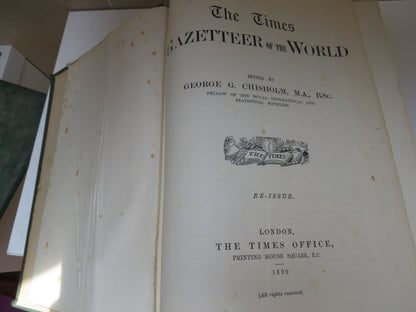 The Times Gazetteer of the World, edited by George G. Chisholm, 1899 book image 6