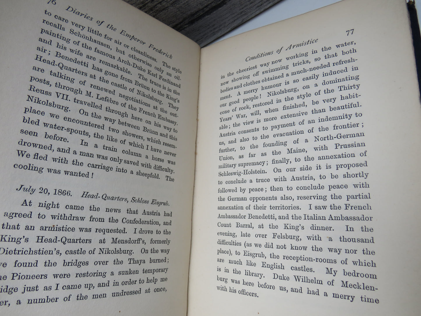 Diaries of the Emperor Frederick During The Campaigns of 1866 and 1870-71 As Well His Journeys To The East and to Spain 1902