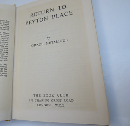 Return To Peyton Place By Grace Metalious 1960 book image 4