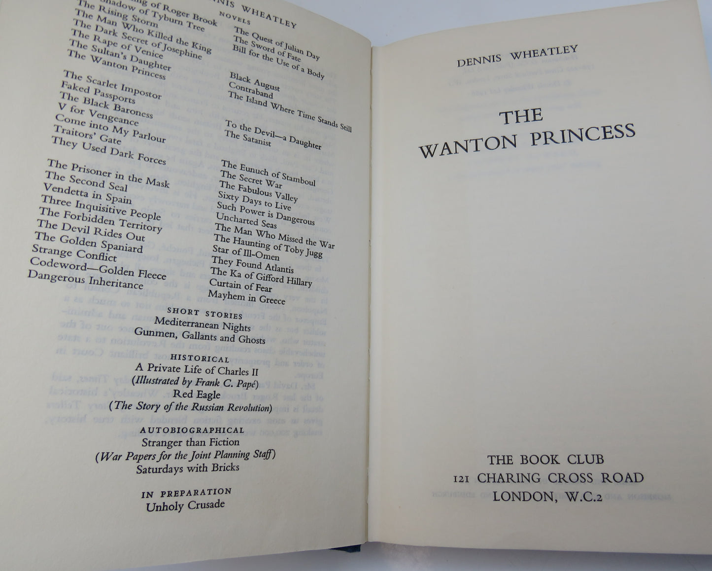 The Wanton Princess By Dennis Wheatley 1966