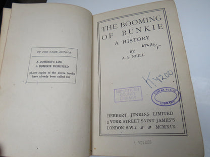 The Booming of Bunkie A History By A.S. Neill 1919 book image 4