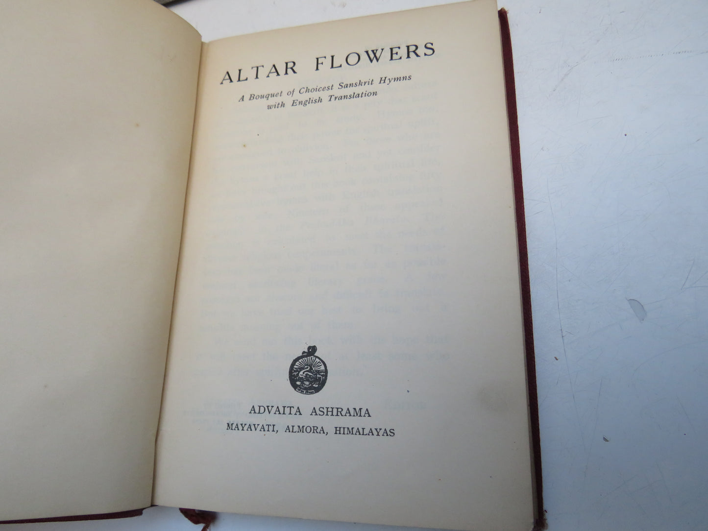 Altar Flowers A Bouquet of Choicest Sanskrit Hymns With English Translation