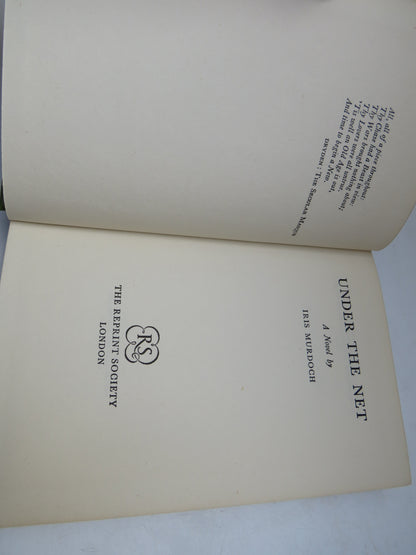 Under The Net A Novel By Iris Murdoch 1955