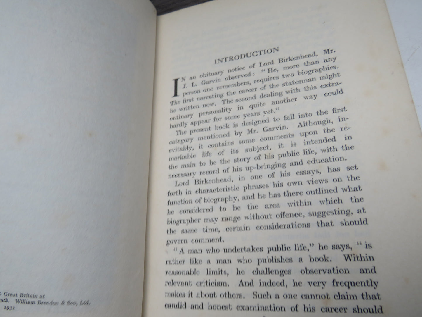 Smith of Birkenhead Being The Career of the First Earl of Birkenhead By H. A. Taylor 1931