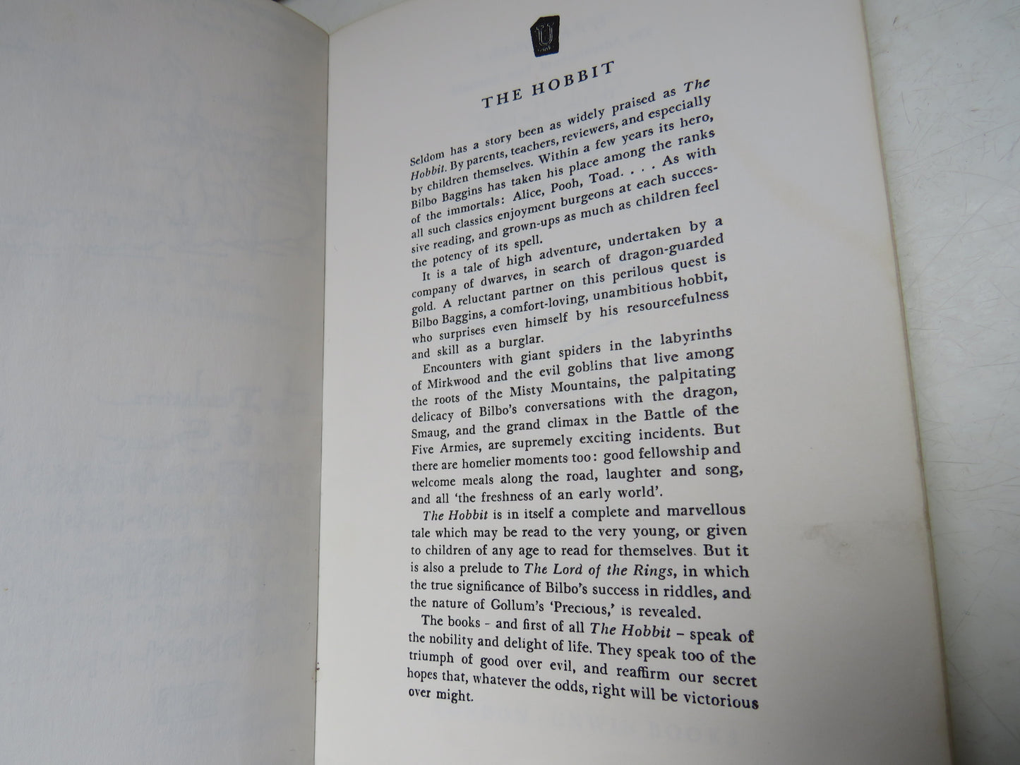 The Hobbit Or There and Back Again By J.R.R. Tolkien 1969