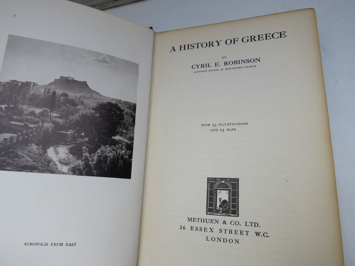 History of Greece By Cyril E. Robinson 1929