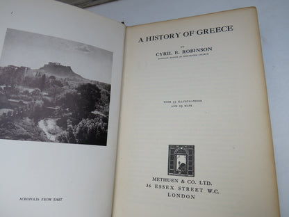 History of Greece By Cyril E. Robinson 1929