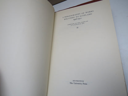 Bibliography Of Works Relating To Scotland 1916-1950 By P.D. Hancock 1959 book image 4