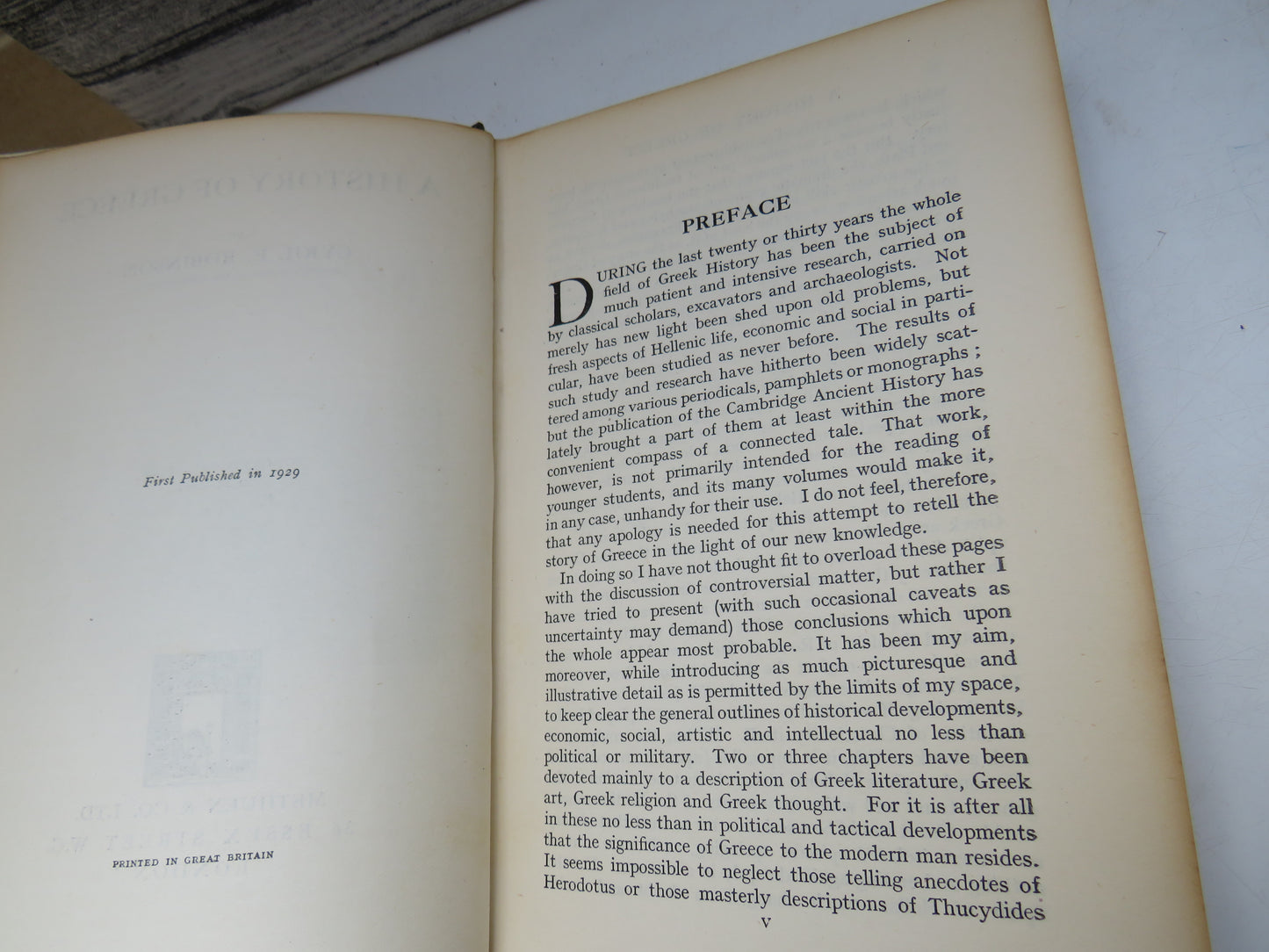 History of Greece By Cyril E. Robinson 1929