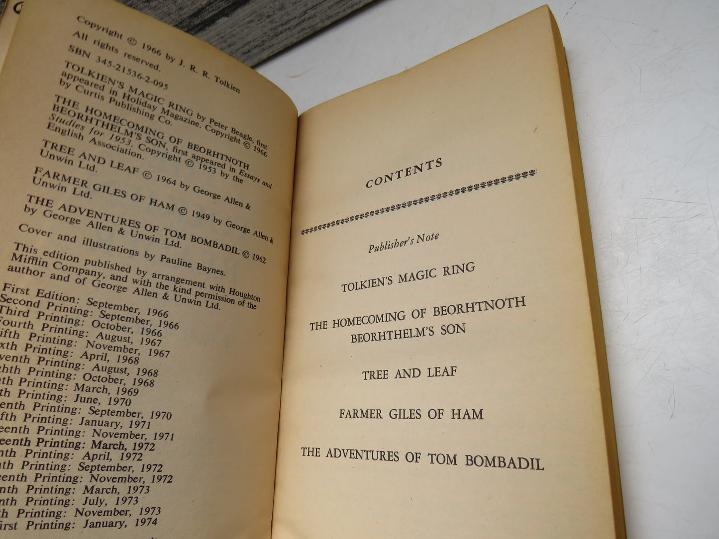 The Tolkien Reader By J.R.R. Tolkien 1974